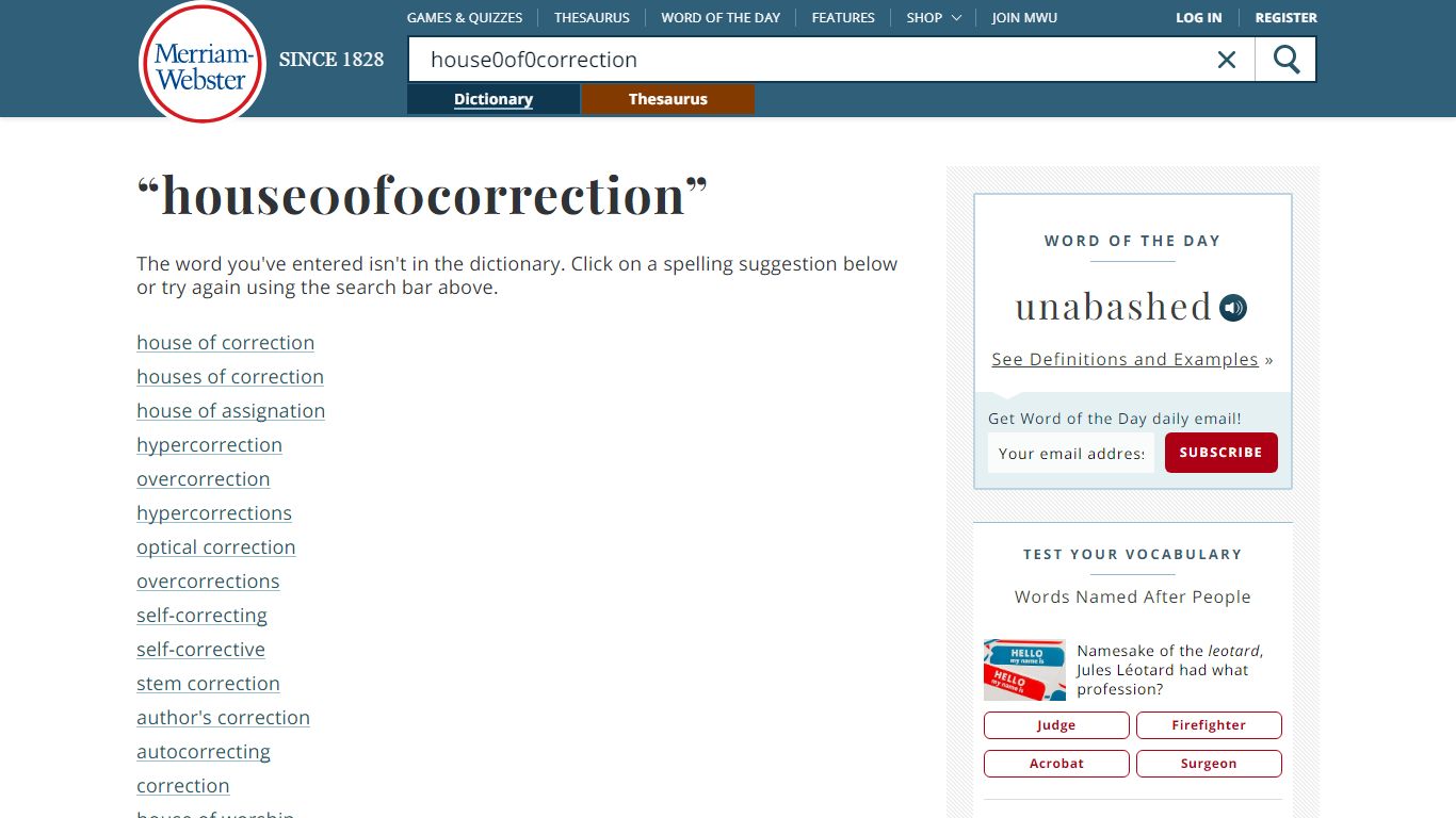 House of correction Definition & Meaning - Merriam-Webster