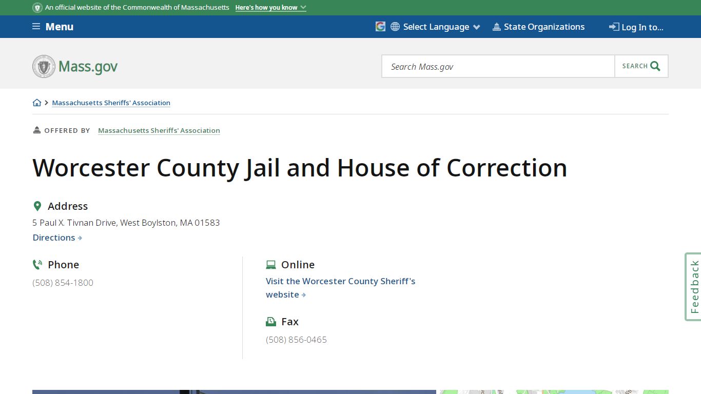 Worcester County Jail and House of Correction | Mass.gov
