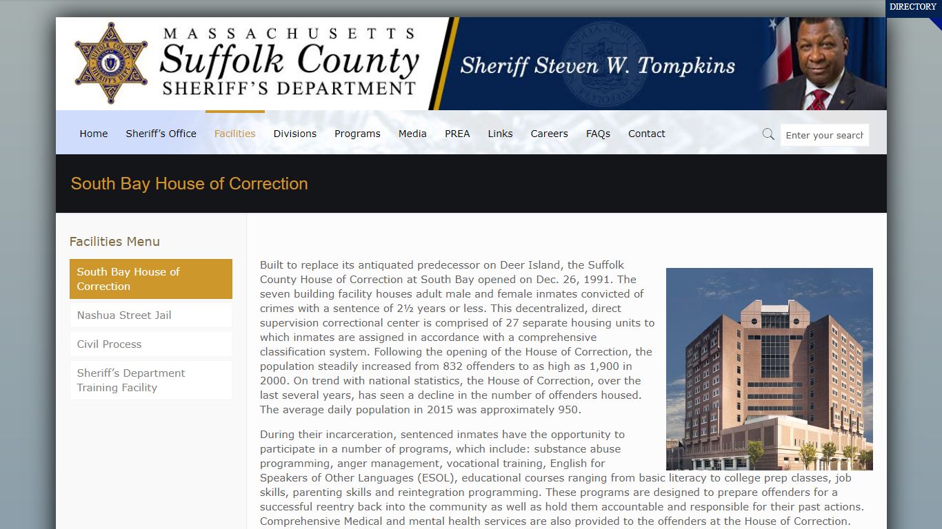 South Bay House of Correction – Suffolk County Sheriff's Department